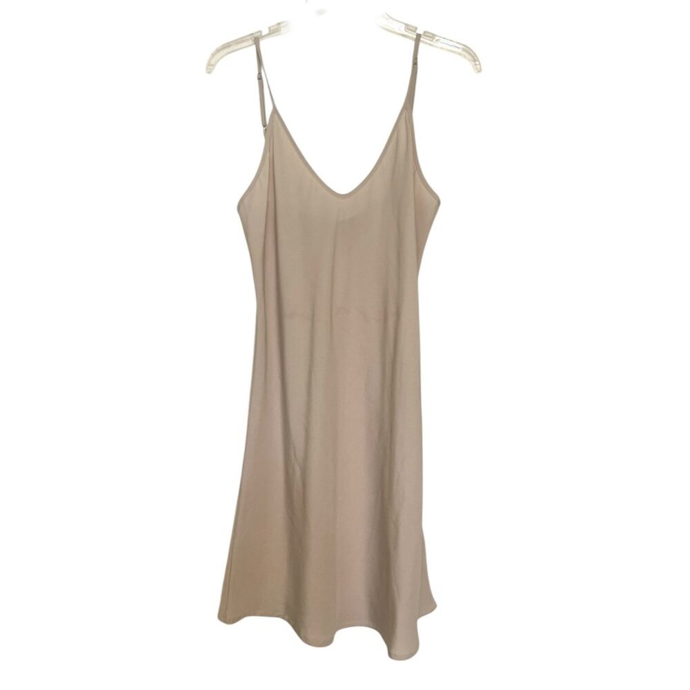Women's Neutral Slip Dress - Taupe V-Neck Camisole